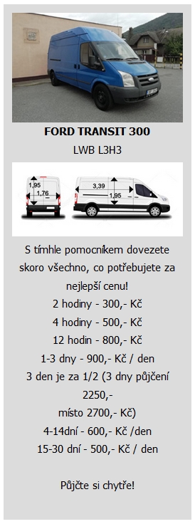 Půjčovna dodávek Praha
